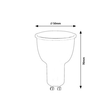 Rabalux - Ampoule LED RVB à intensité variable GU10/5W/230V Wi-Fi 3000-6500K