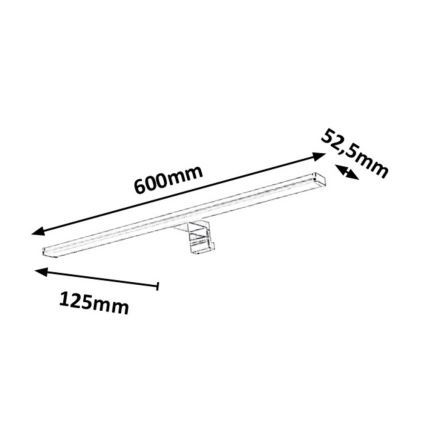 Rabalux - Eclairage miroir salle de bain LED/12W/230V IP44 60cm