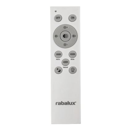 Rabalux - Plafonnier LED à intensité variable LED/40W/230V 3000-6500K noir + télécommande