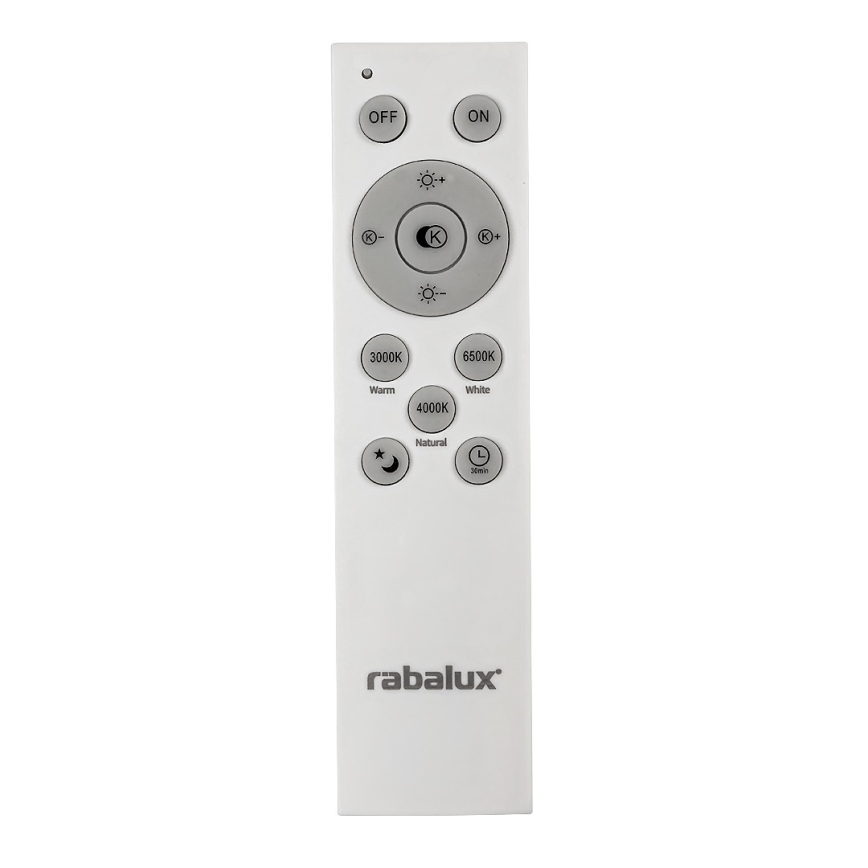 Rabalux - Plafonnier LED à intensité variable LED/40W/230V 3000-6500K noir + télécommande