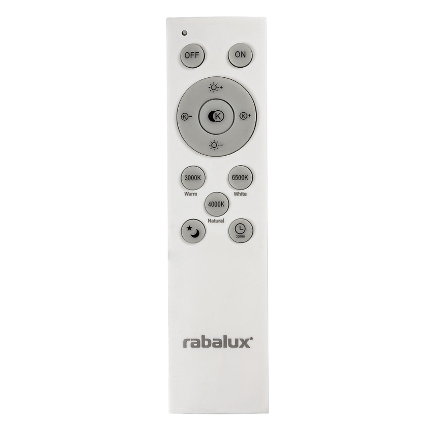 Rabalux - Plafonnier LED à intensité variable LED/40W/230V 3000-6500K argenté + télécommande