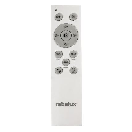 Rabalux - LED Plafonnier dimmable LED/40W/230V 3000-6500K argenté Ø 49 cm + télécommande