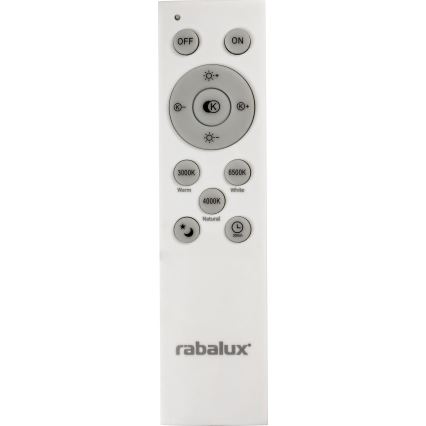 Rabalux - LED Plafonnier dimmable LED/40W/230V 3000-6500K argenté Ø 49 cm + télécommande