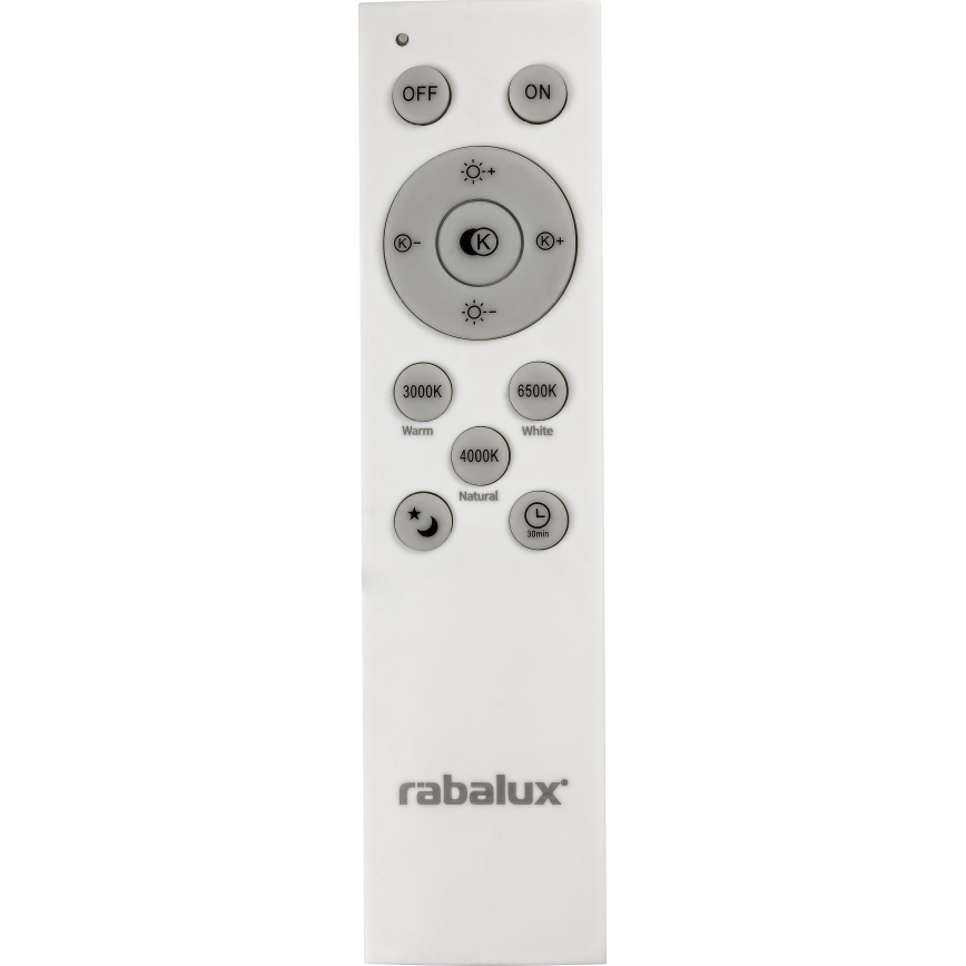 Rabalux - LED Plafonnier dimmable LED/40W/230V 3000-6500K argenté Ø 49 cm + télécommande