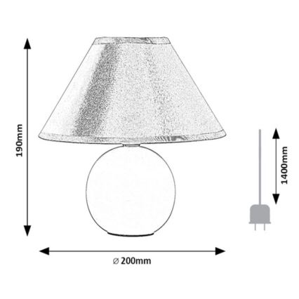 Rabalux - Lampe de table 1xE14/40W/230V