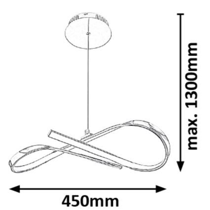 Rabalux - Suspension LED avec fil LED/20W/230V