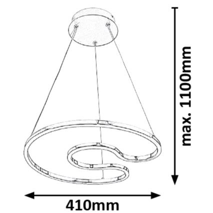 Rabalux - Suspension fil LED/30W/230V