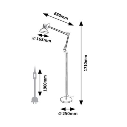 Rabalux - Lampadaire 1xE27/40W/230V crème/doré