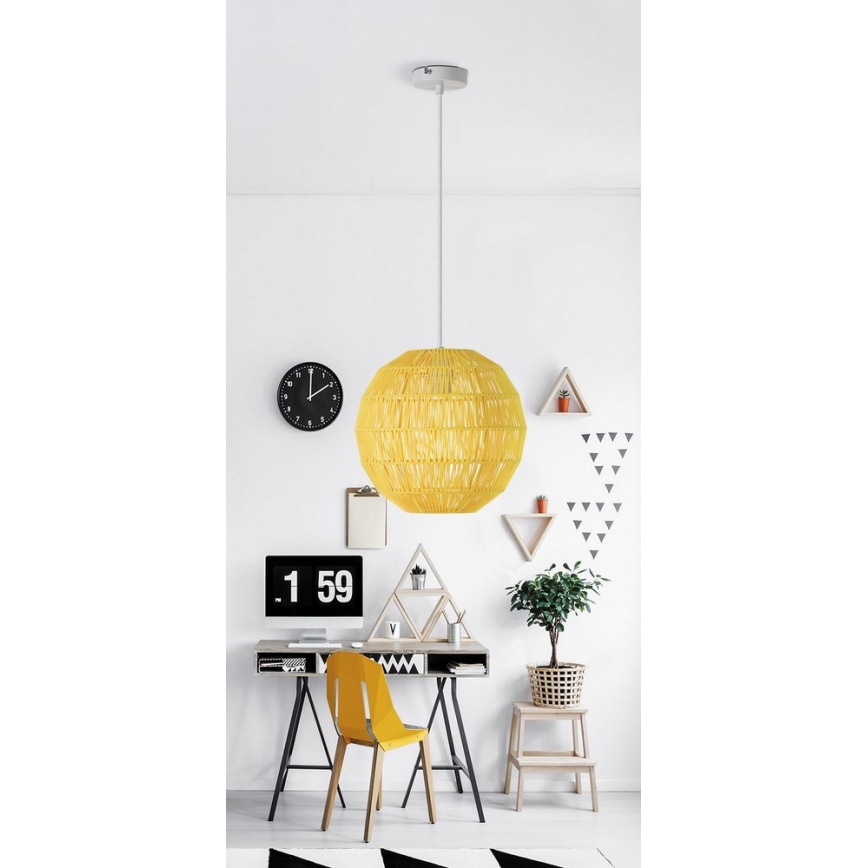 Rabalux 2222 - Lustre ARSENA 1xE27/60W/230V jaune