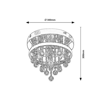 Rabalux - Lustre monté en surface en cristal LED/20W/230V + 3xE14/40W