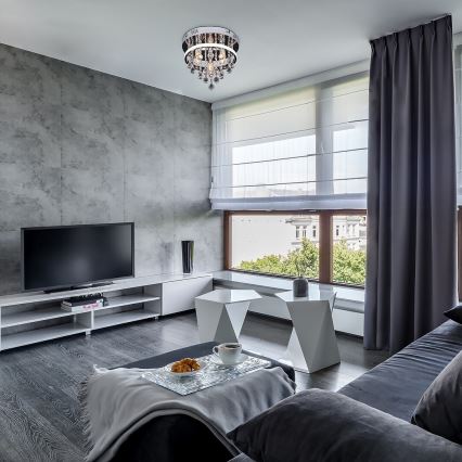 Rabalux - Plafonnier affleurant en cristal, LED 20 W/230 V + 3 × E14 40 W, diamètre 30 cm