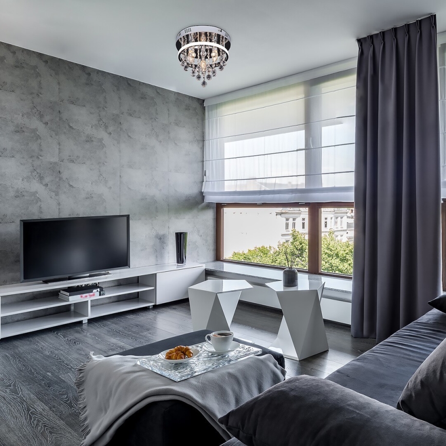 Rabalux - Plafonnier affleurant en cristal, LED 20 W/230 V + 3 × E14 40 W, diamètre 30 cm