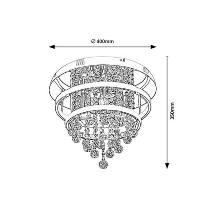 Rabalux - Lustre monté en surface en cristal LED/32W/230V + 3xE14/40W