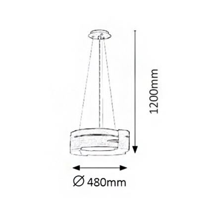 Rabalux 2245 - Suspension BERBERA 3xE27/60W/230V hêtre