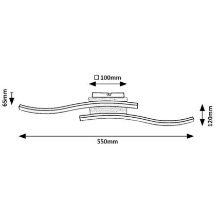 Rabalux - Lustre monté en surface LED 2xLED/12W/230V