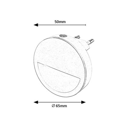 Rabalux - Veilleuse avec détecteur LED/0,5W/230V 3000K d. 65 mm