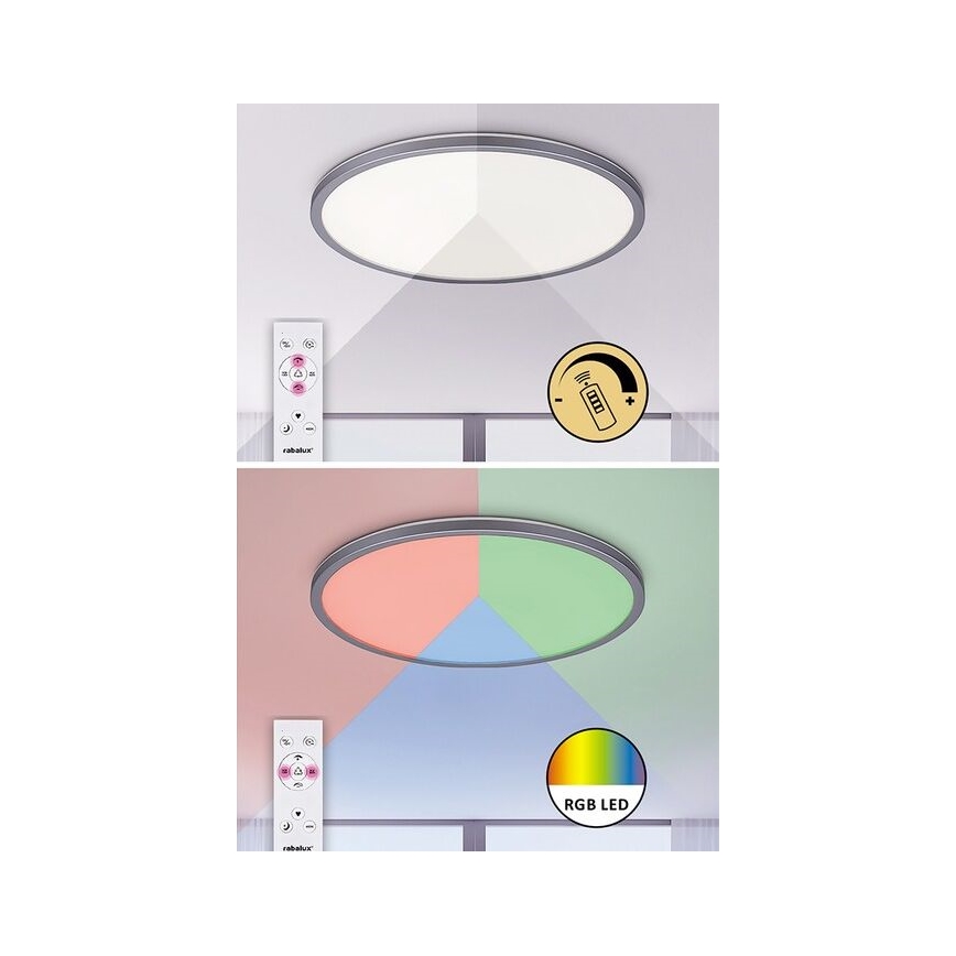 Rabalux - Plafonnier à intensité variable RGB LED/22W/230V Wi-Fi Tuya + Télécommande