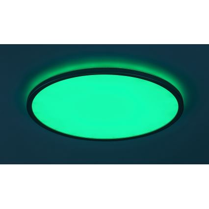 Rabalux - Plafonnier LED RGB dimmable, 22 W, 230 V, Wi‑Fi Tuya + télécommande, Ø 41,5 cm