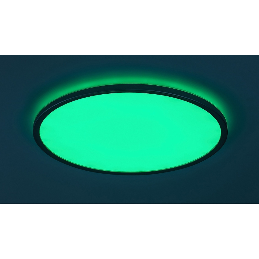 Rabalux - Plafonnier LED RGB dimmable, 22 W, 230 V, Wi‑Fi Tuya + télécommande, Ø 41,5 cm