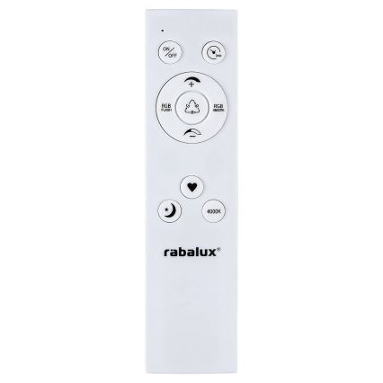 Rabalux - Plafonnier LED RGB dimmable, 22 W, 230 V, Wi‑Fi Tuya + télécommande, Ø 41,5 cm