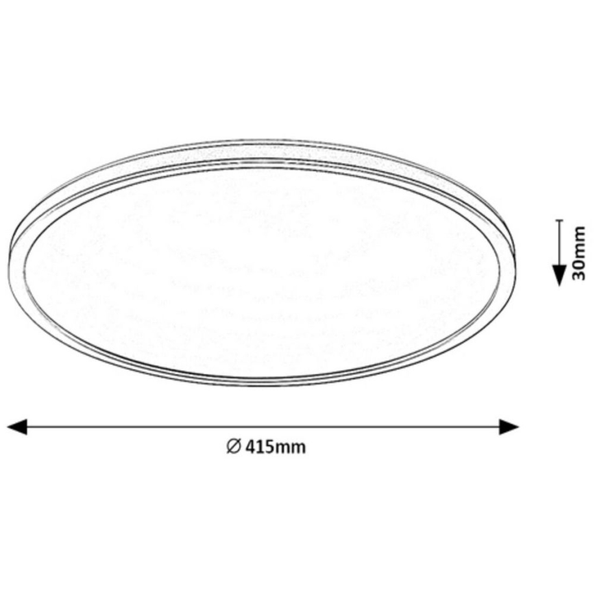 Rabalux - Plafonnier LED RGB dimmable, 22 W, 230 V, Wi‑Fi Tuya + télécommande, Ø 41,5 cm