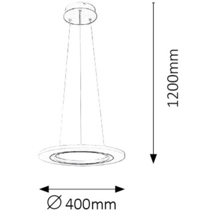 Rabalux 2428 - Lustre LED ADRIENNE LED/20W/230V argent