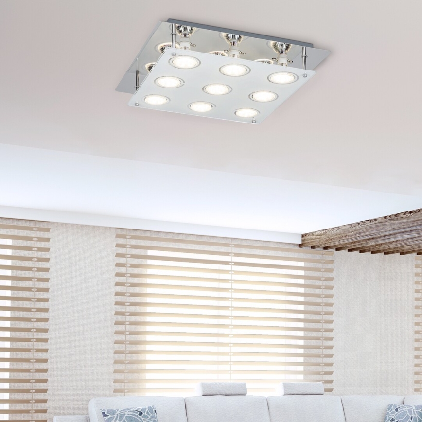 Rabalux - Plafonnier LED NAOMI 9xGU10/5W 38x38 cm