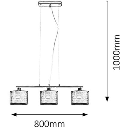 Rabalux - Suspension 3xE27/60W