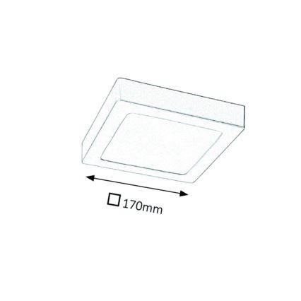Rabalux - Plafonnier LED/12W/230V