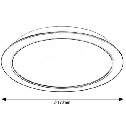 Rabalux - Luminaire encastré LED LED/17W/230V d. 17 cm