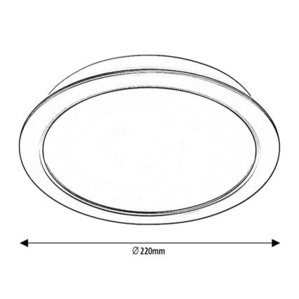 Rabalux - Luminaire encastré LED LED/24W/230V d. 22 cm