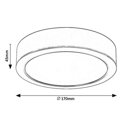 Rabalux - Plafonnier LED LED/17W/230V d. 17 cm