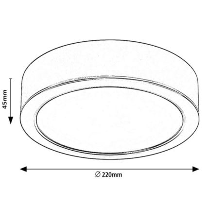 Rabalux - Plafonnier LED LED/24W/230V d. 22 cm