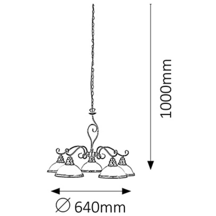 Rabalux 2755 - Lustre ELISETT 5xE27/60W/230V