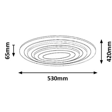 Rabalux - Plafonnier LED dimmable LED/41W/230V + télécommande Ø 53 cm