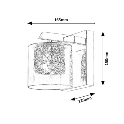 Rabalux - Applique murale en cristal 1xG9/40W/230V