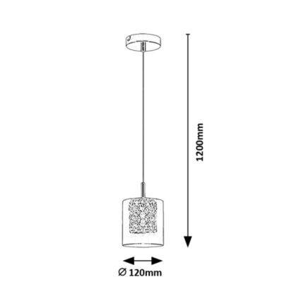 Rabalux - Suspension filaire en cristal 1xG9/40W/230V