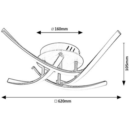 Rabalux - Lustre monté en surface LED 4xLED/30W/230V 4000K