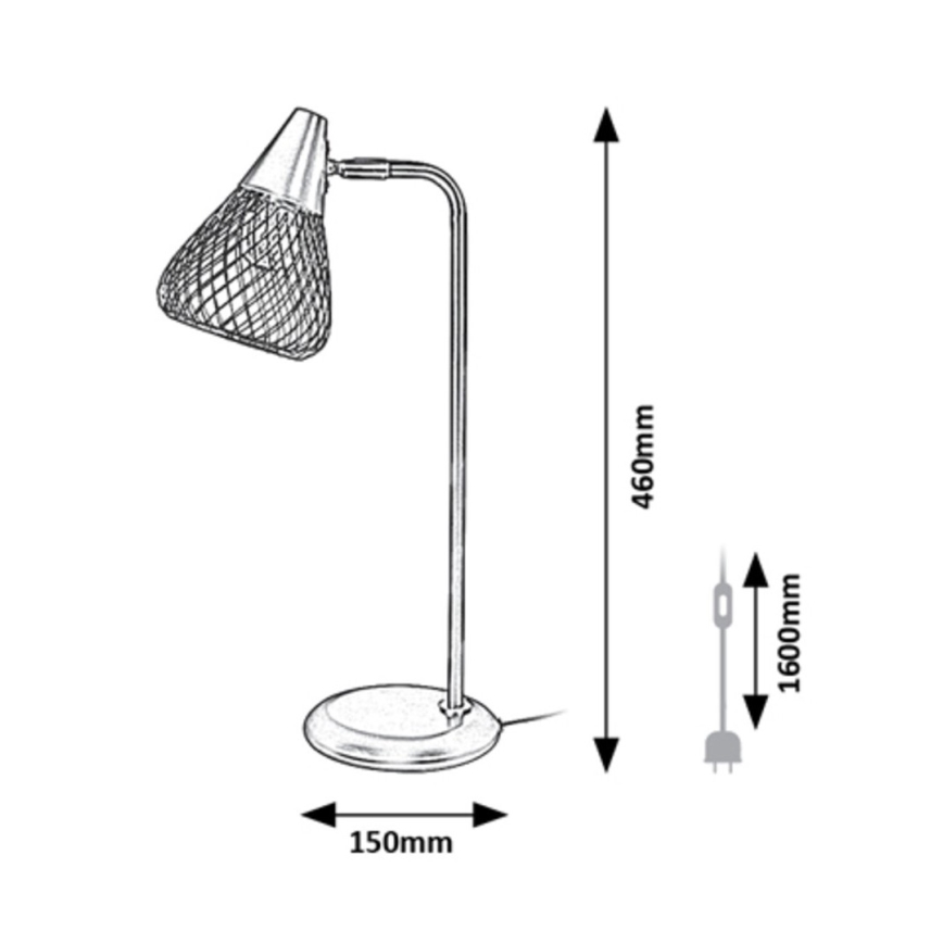Rabalux - Lampe de table 1xE14/25W/230V noir