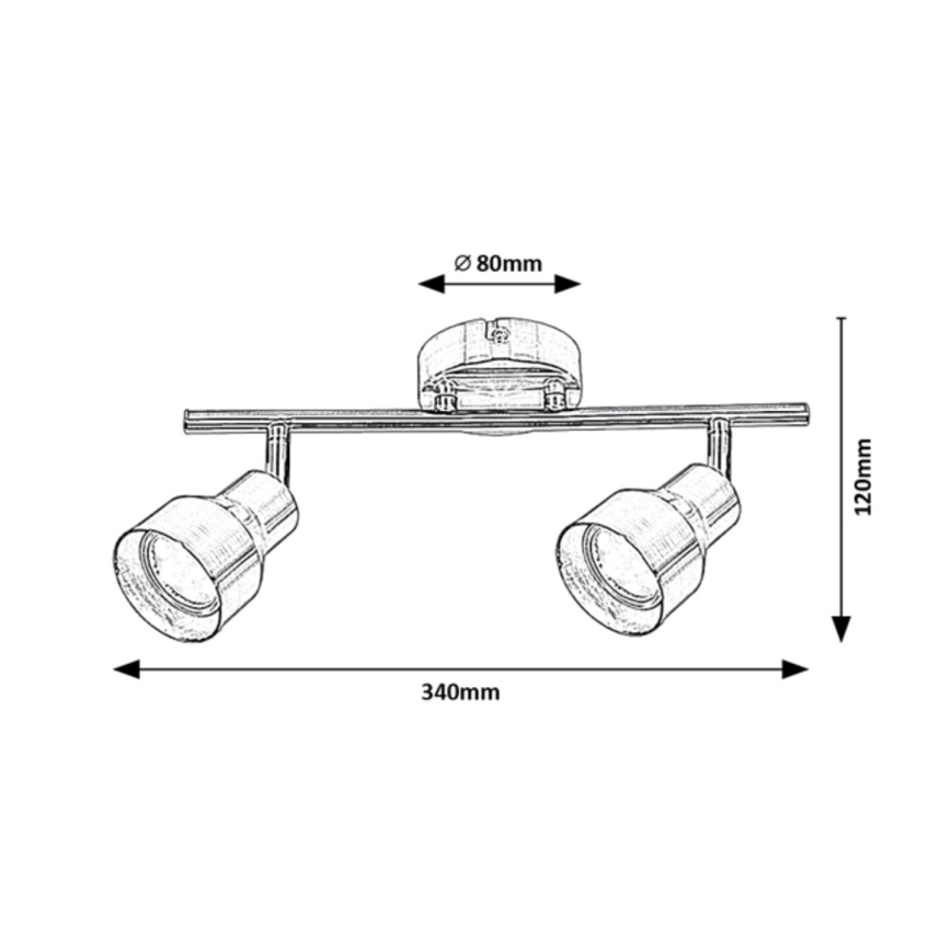 Rabalux - Spot 2xGU10/50W/230V