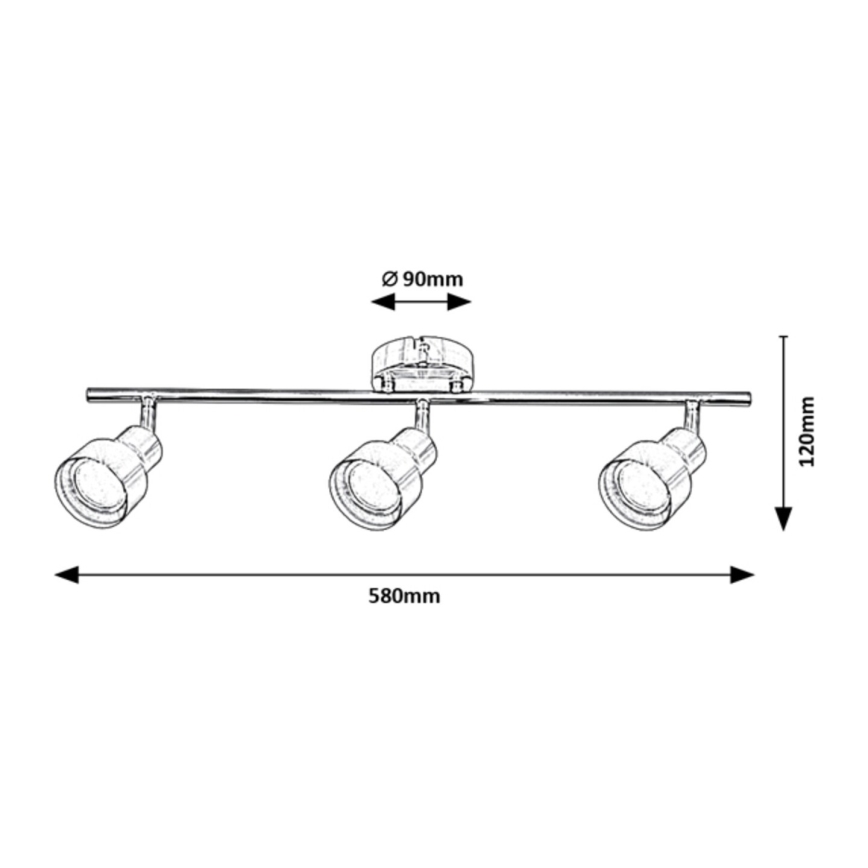 Rabalux - Spot 3xGU10/50W/230V