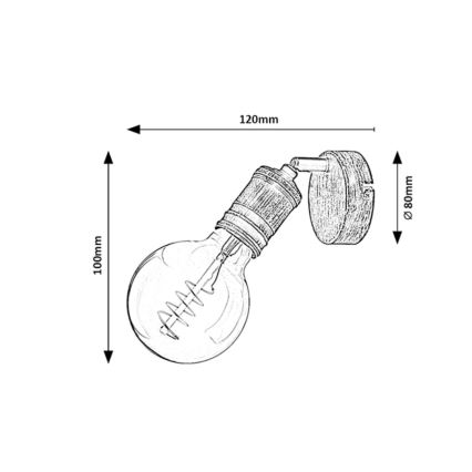Rabalux - Spot mural 1xE27/25W/230V