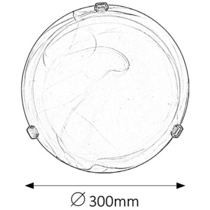 Rabalux - Plafonnier 1xE27/60W/230V en verre d'albâtre