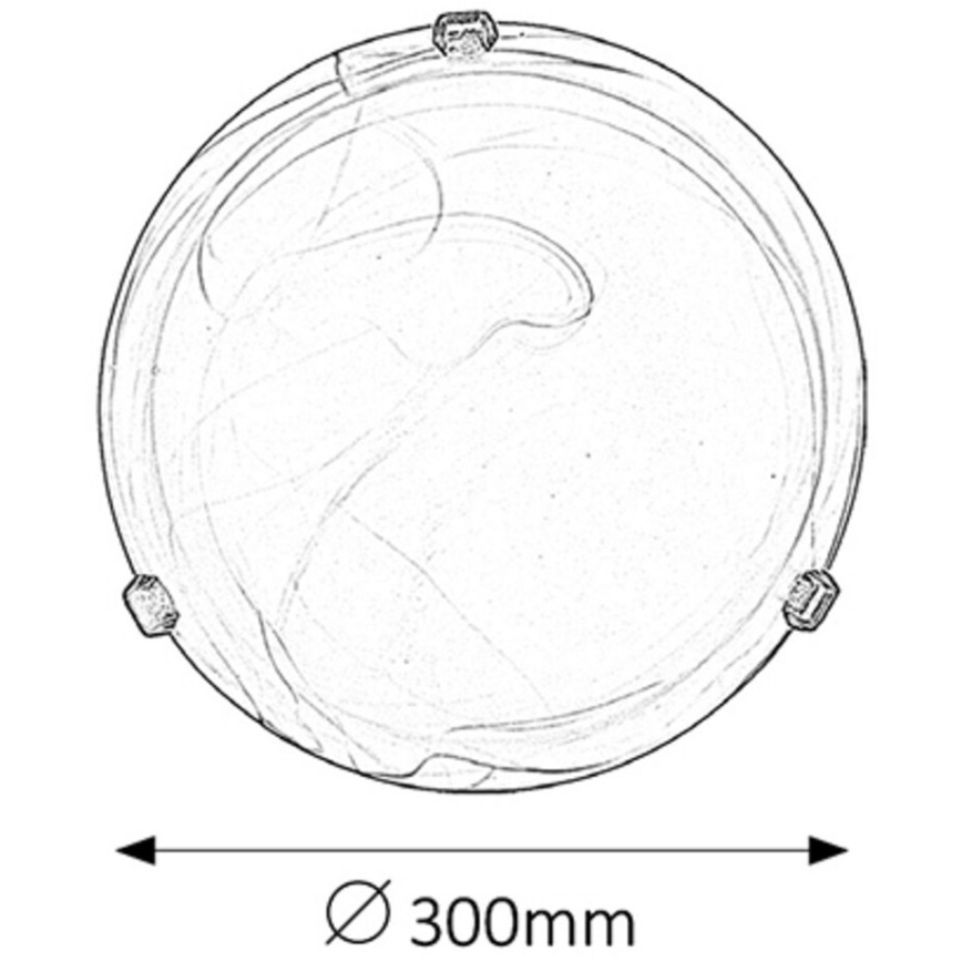Rabalux - Plafonnier 1xE27/60W/230V en verre d'albâtre
