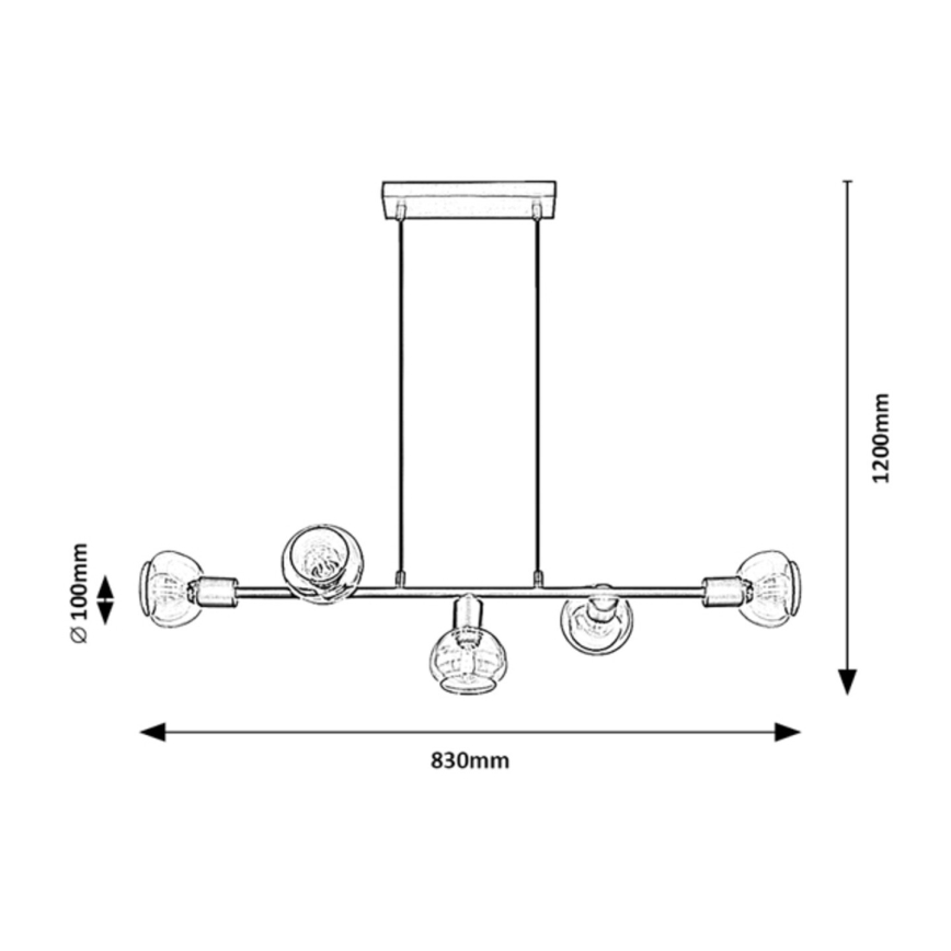 Rabalux - Suspension filaire 5xE14/40W/230V
