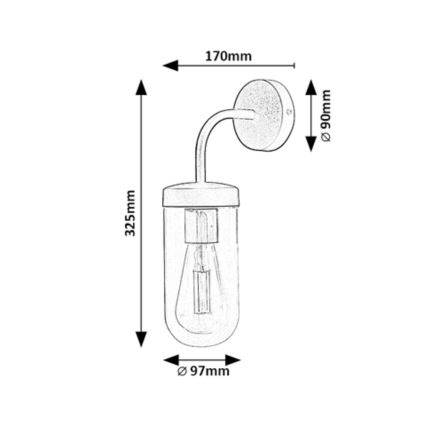 Rabalux - Applique murale salle de bain 1xE27/60W/230V IP44 chromé brillant