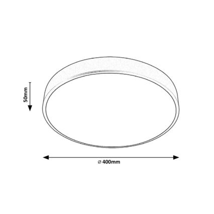 Rabalux - Plafonnier TESIA LED/36W/230V 40 cm argenté