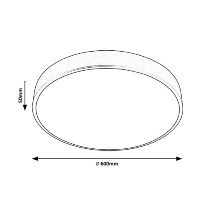 Rabalux - Plafonnier à intensité variable LED LED/60W/230V 60 cm + télécommande