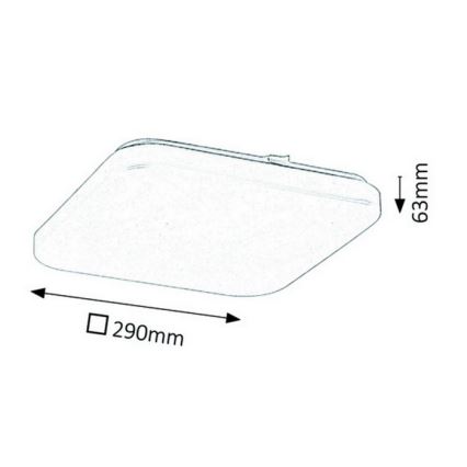 Rabalux - Plafonnier 1xLED/20W/230V 29x29 cm