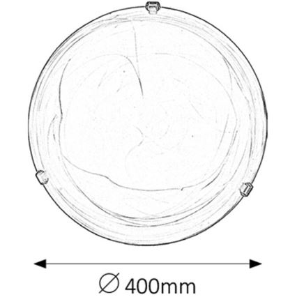 Rabalux - Plafonnier 2xE27/60W/230V en verre albâtre